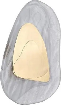 Searchlight 32983PB - Applique da parete LED DESTINY LED/8W/230V ottone