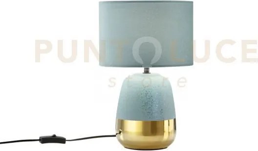 Lume sioux verde pavone e oro 1 luce attacco e27 22x22x45cm in cera...