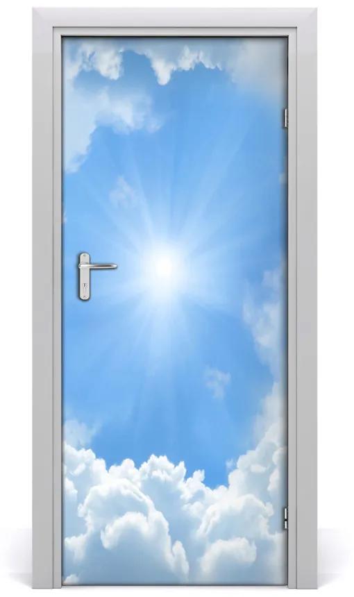 Adesivo per porta interna Nuvole nel cielo 75x205 cm