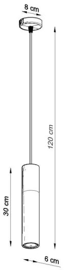 Sollux SL.0632 - Lampadario a sospensione con filo PABLO 1xGU10/40W/230V nero