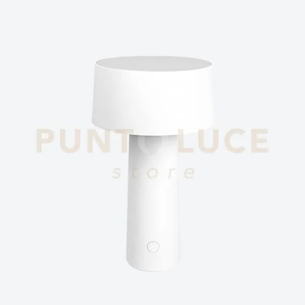 Lampada da tavolo wireless mush led 3w 3000°k  200lm a batteria bianco