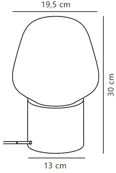 Nordlux - Lampada da tavolo CHRISTINA 1xE27/25W/230V gomma fig