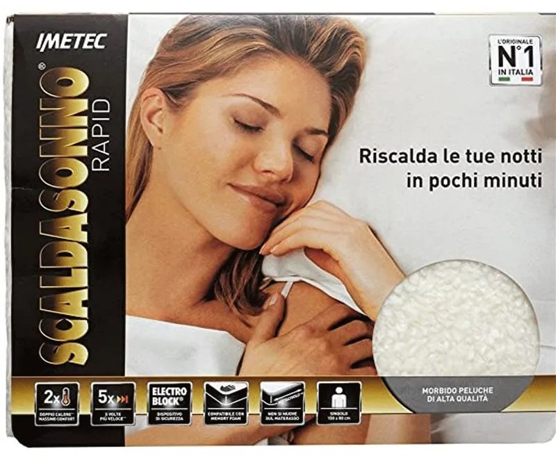 Scaldasonno Scaldaletto Imetec Rapid Matrimoniale in Peluche  Dimensioni e Misure Matrimoniale