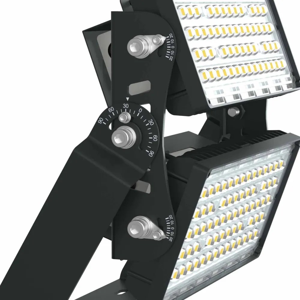 Faro Modulare LED 400W IP66, 167lm/W, Dimmerabile DALI - INVENTRONICS Colore Bianco Naturale 4.000K, Scegli l'angolo di illuminazione 30°, Scegli le staffe dei moduli Orientabili