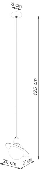 Sollux SL.1356 - Lampadario a sospensione con filo HYPERION 1xG9/8W/230V bianco