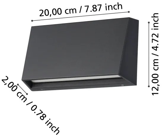 Eglo 900887 - Applique a LED da esterno SPONGANO LED/9,5W/230V IP65