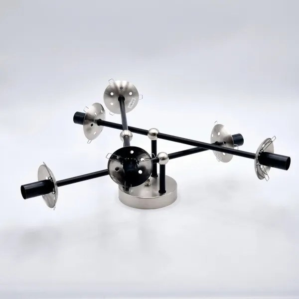 Lampadario a plafone MALENA 6xE14/5W/230V cromo opaco/fumé