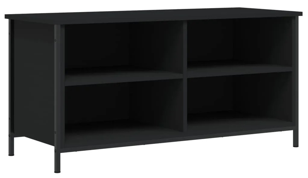 Mobile porta tv nero 100x40x50 cm in legno multistrato