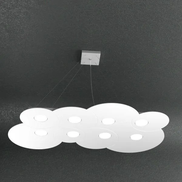 Cloud sospensione 8 luci bianco 1128-s8 r-bi