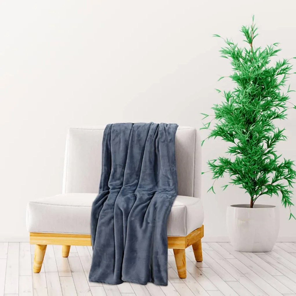 Coperta Grigia Brillante 150x200 Cm İn Poliestere /