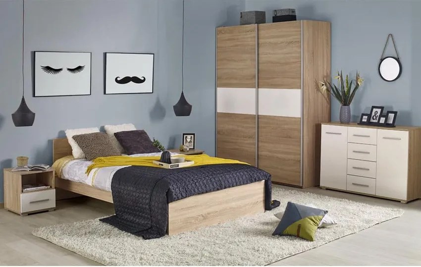 Letto Lima in MDF in rovere sonoma - 90x200 cm