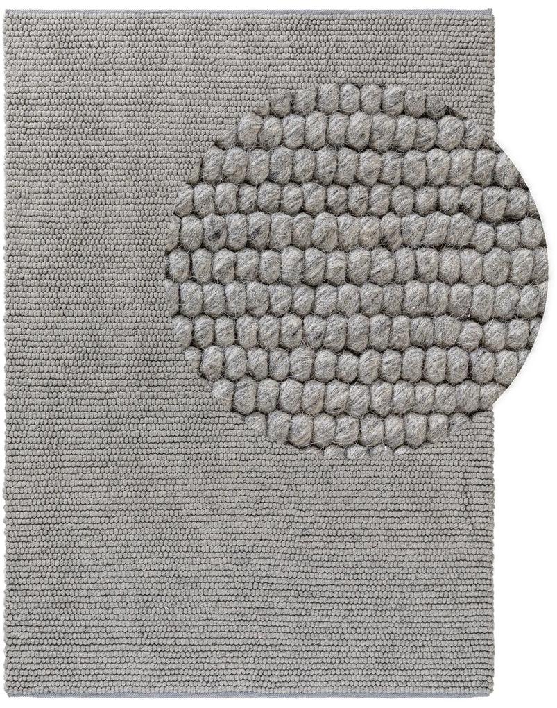 benuta Pure Tappeto di lana Beads Grigio 120x170 cm - Tappeto fibra naturale