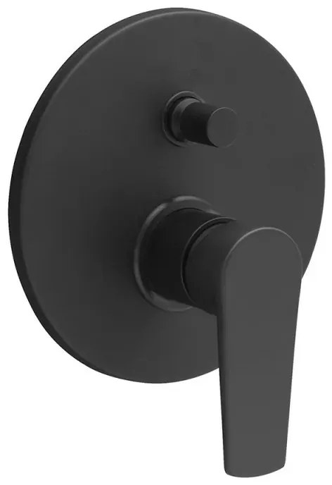 Set miscelatori lavabo bidet e doccia a incasso 2 vie nero opaco Erika
