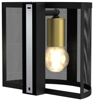 Applique KAGA 1xE27/60W/230V nero/oro