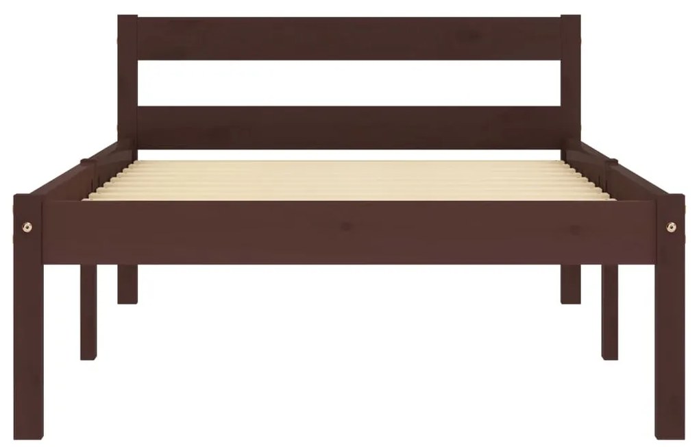 Giroletto marrone scuro in legno massello di pino 100x200 cm