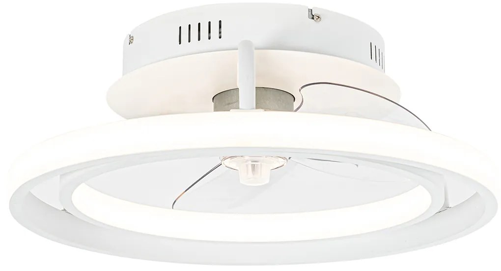 Ventilatore da soffitto bianco 46,5 cm con LED e telecomando - Kees
