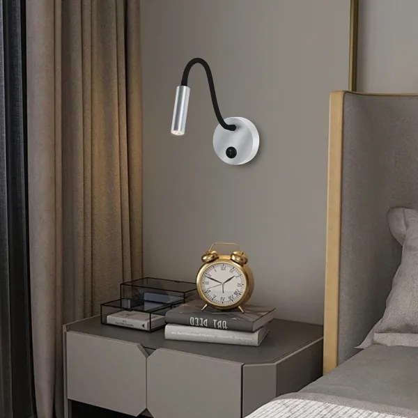 Brilagi - LED Lampada flessibile da muro MAYA LED/3W/230V 4000K argento