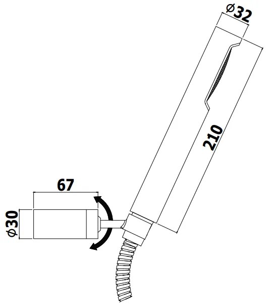 Paffoni birillo zdup036 doccetta monogetto con supporto in metallo e flessibile 150 cm cromo