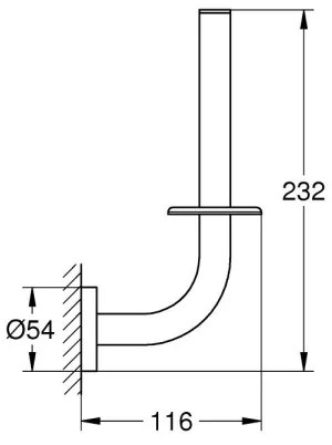 GROHE 411862430 - Porta riserva per carta igienica START 116 x 232 mm nero