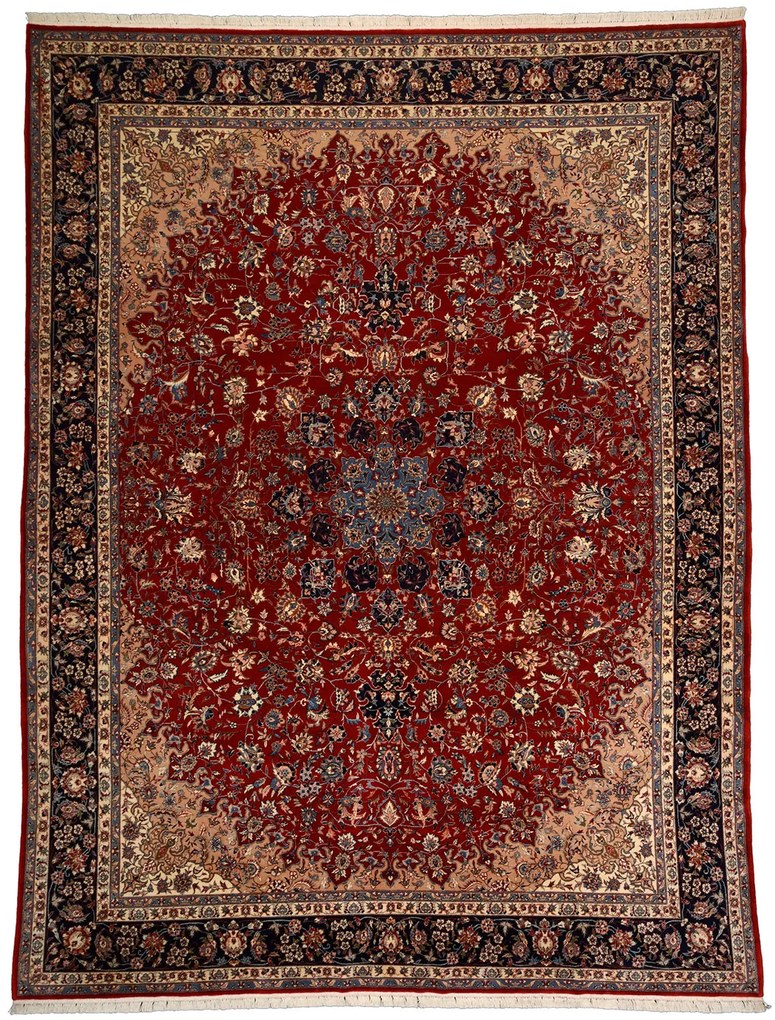 Isfahan Tappeto orientale 280 x 370 Rosso (Cina) Annodato A Mano