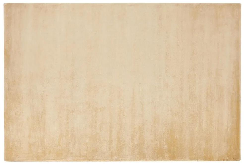 Tappeto viscosa beige sabbia 160 x 230 cm GESI II Beliani