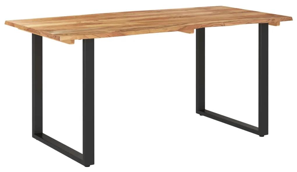Tavolo da Pranzo 154x80x76 cm in Legno Massello di Acacia