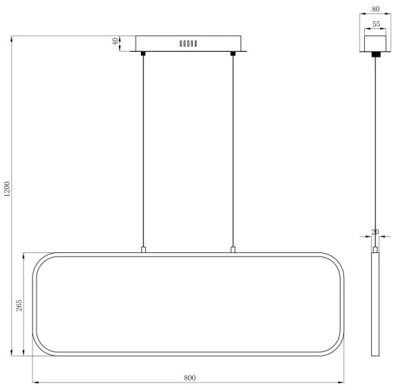 Globo 67262H - Lampadario LED su filo SILLA LED/24W/230V
