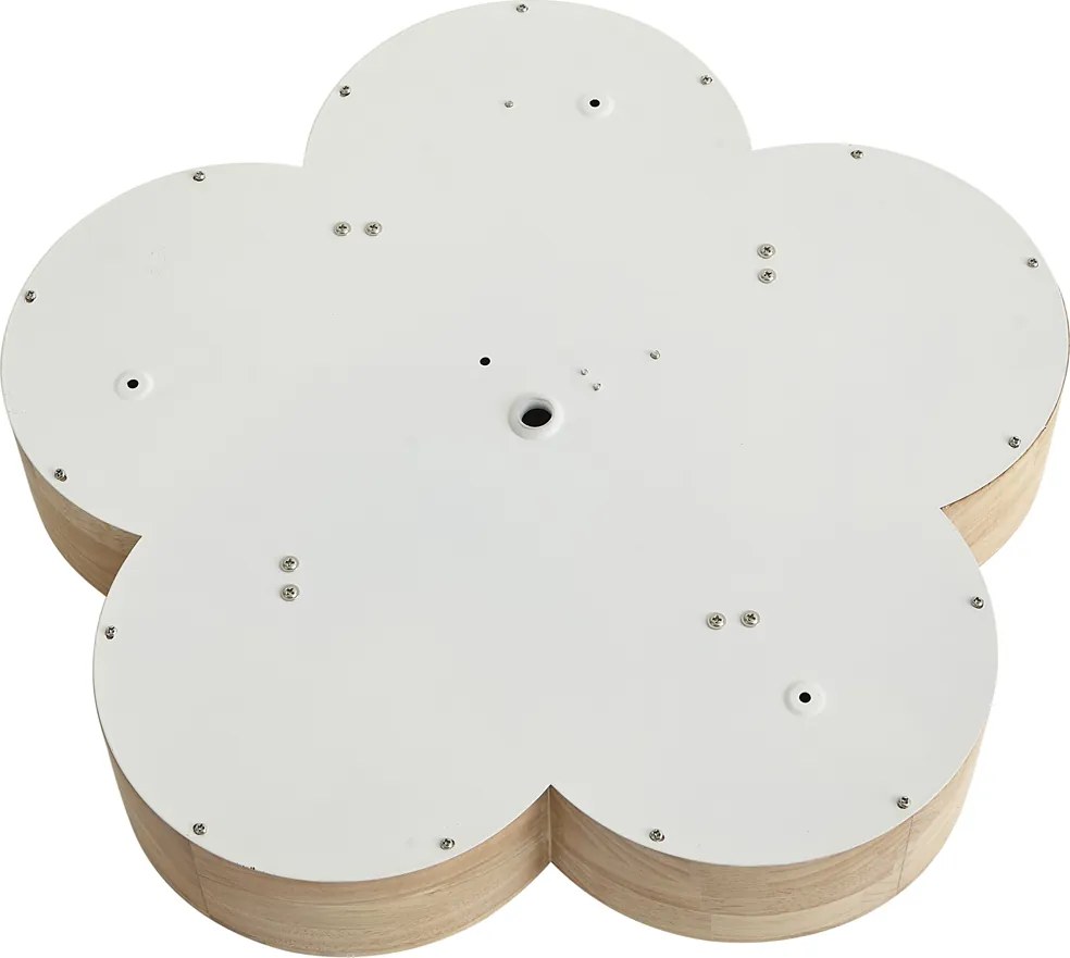 Plafoniera per bambini in legno con bianco - Lucille