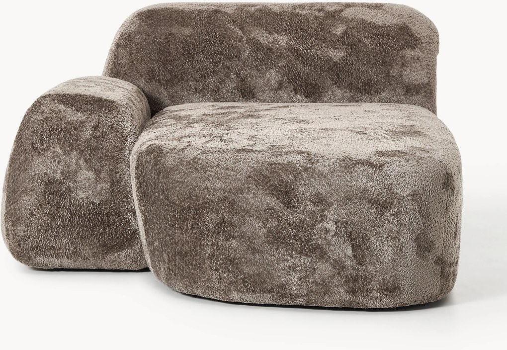 Modulo angolare chaise longue in teddy bouclé Wolke