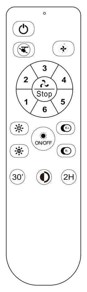 Plafoniera a LED bianca con telecomando e ventilatore Alan Move - SULION