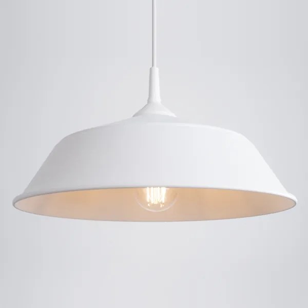 Sollux SL.1327 - Lampadario a sospensione con filo FRIKA 1xE27/15W/230V diametro 34 cm bianco