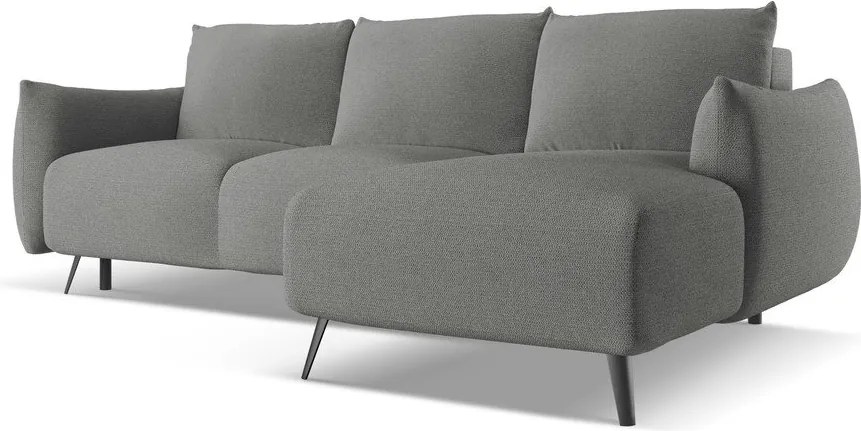 Divano angolare grigio chiaro (con penisola a destra) Malie – Makamii