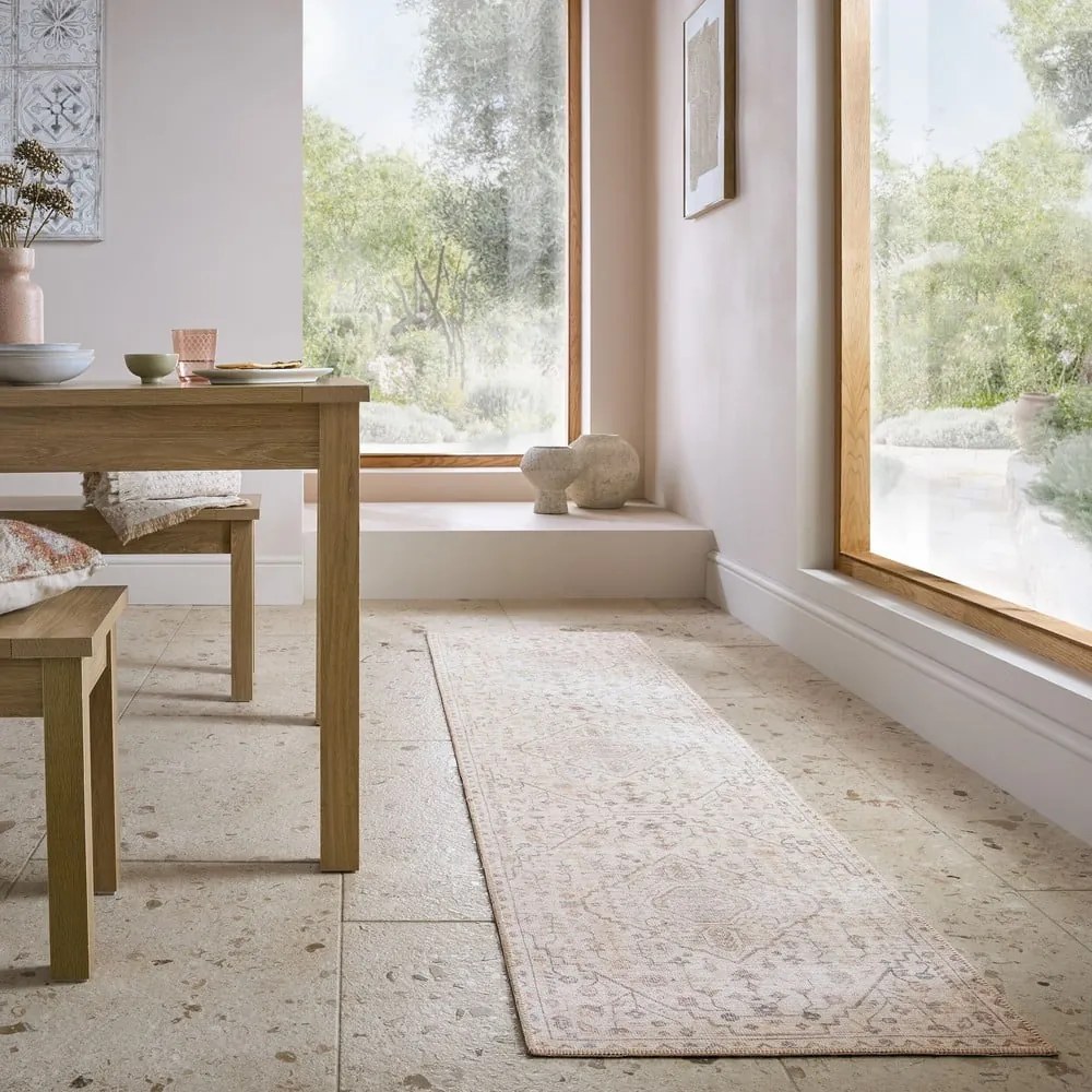 Passatoia color crema lavabile 60x230 cm Teo Traditional – Flair Rugs