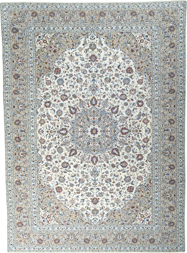 Kashan Tappeto persiano 400 x 290 Beige (Iran) Annodato A Mano