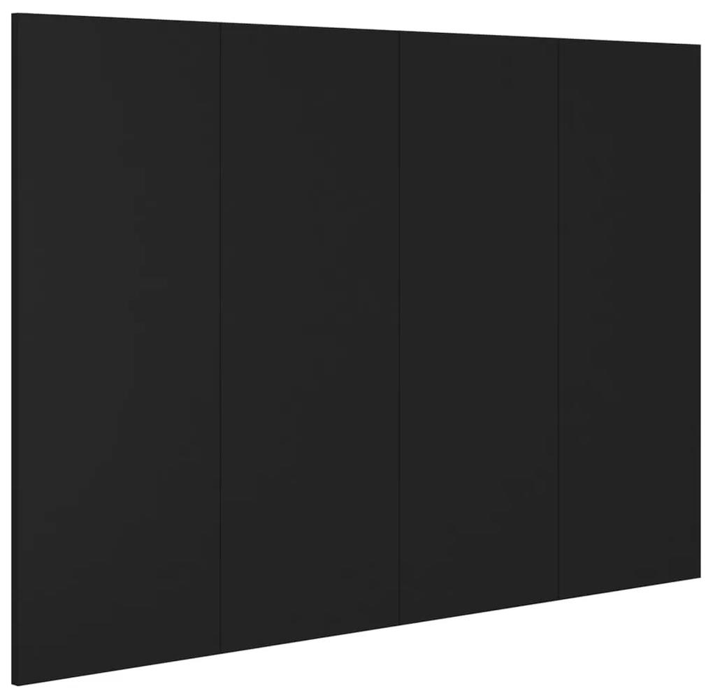 Testiera per letto nera 120x1,5x80 cm in legno multistrato