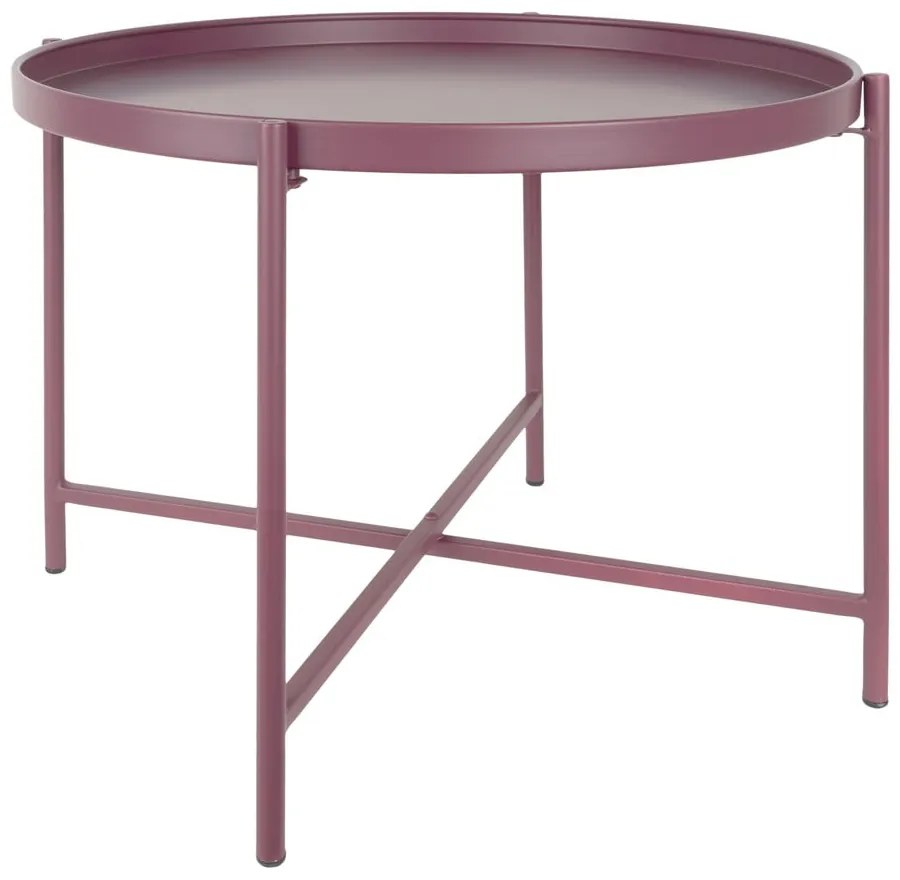 Tavolino da salotto rotondo color malva in metallo ø 50 cm Meseta – Leitmotiv