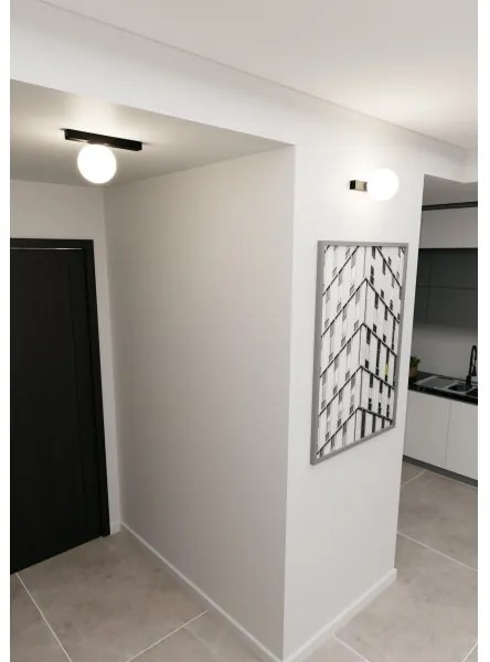 Plafoniera FIT 1xE14/10W/230V nero/bianco