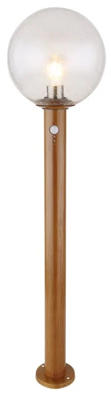 Lampione da giardino con sensore di movimento, Sfera H 100 cm, bronzo, IP44 GLOBO