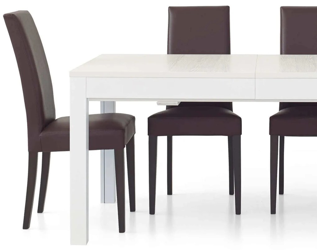 JACQUELYN - sedia moderna ecopelle con gambe antracite