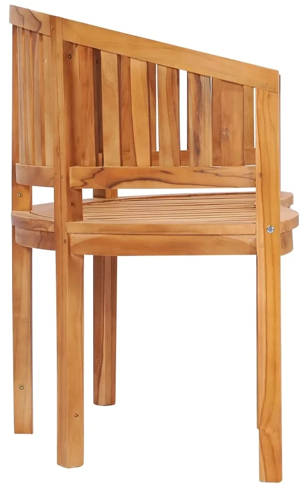 Panchina a forma di banana 120 cm in legno massello di teak