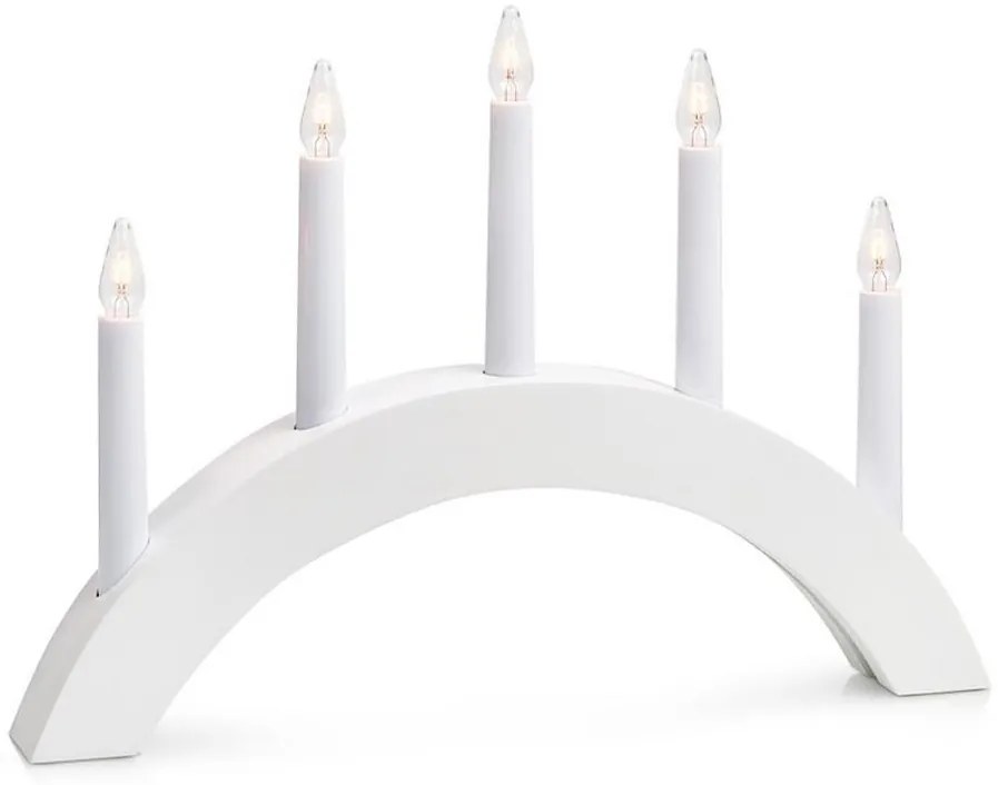 Markslöjd 704469 - Candelabro di Natale ATLE 5xE10/3W/230V bianco