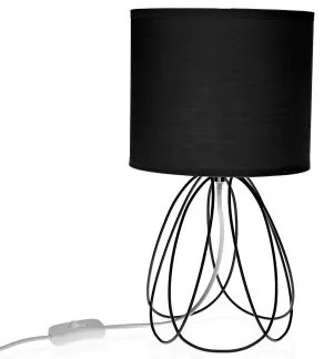 Lampada da tavolo Versa Mila Nero 20 x 36 cm Metallo