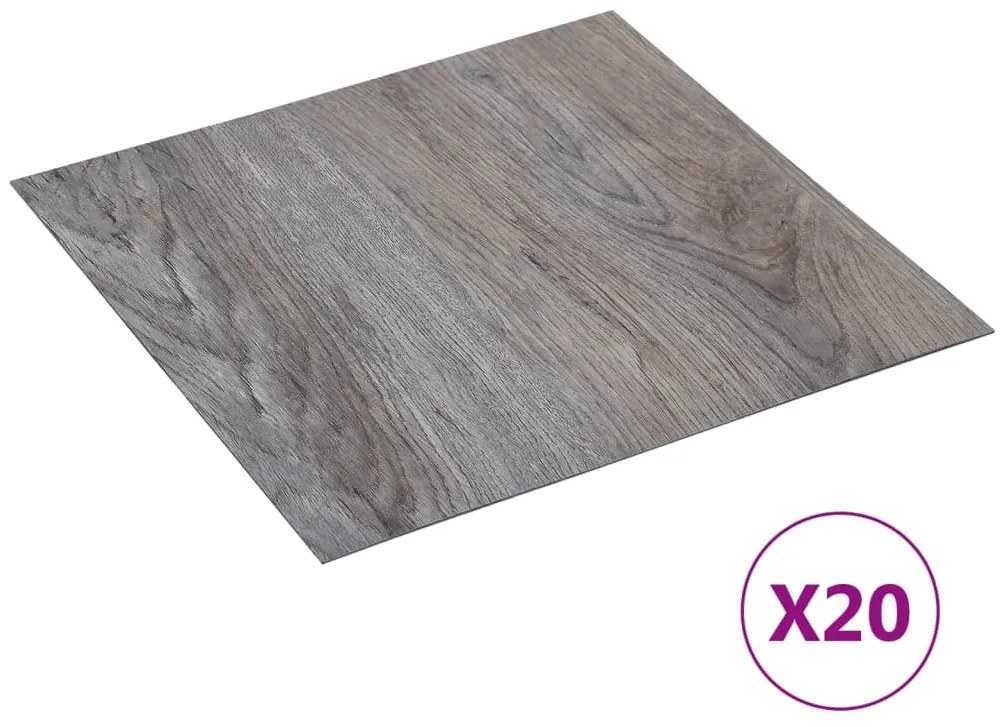 Listoni Pavimenti Adesivi 20 Pz İn Pvc 1,86 M² Marrone Chiaro /