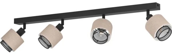 Eglo 43659 - Faretto ROSLEY 4xE14/40W/230V nero/beige