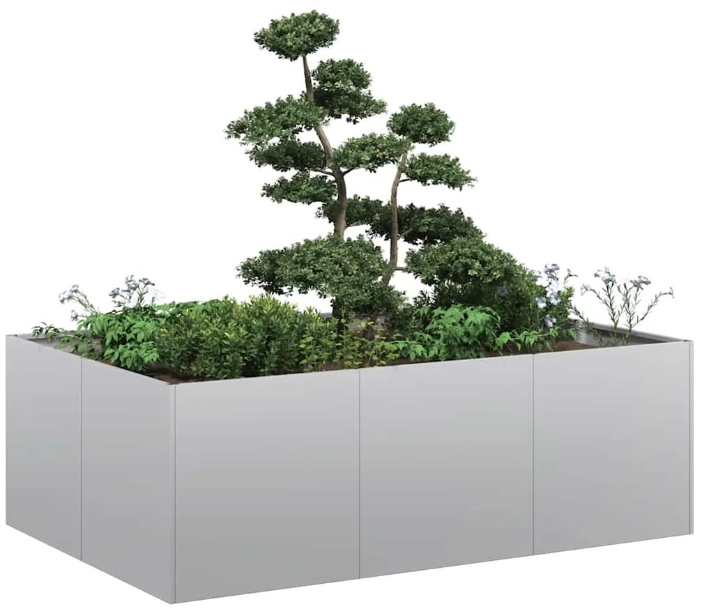 Fioriera 120x80x40 Cm İn Acciaio Zincato /