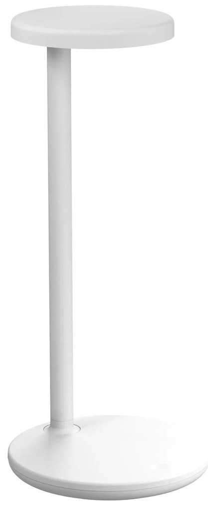 Flos Oblique Qi Lampada Da Tavolo h.35 cm professionale a luce diretta con base ricarica Wireless Bianco Opaco