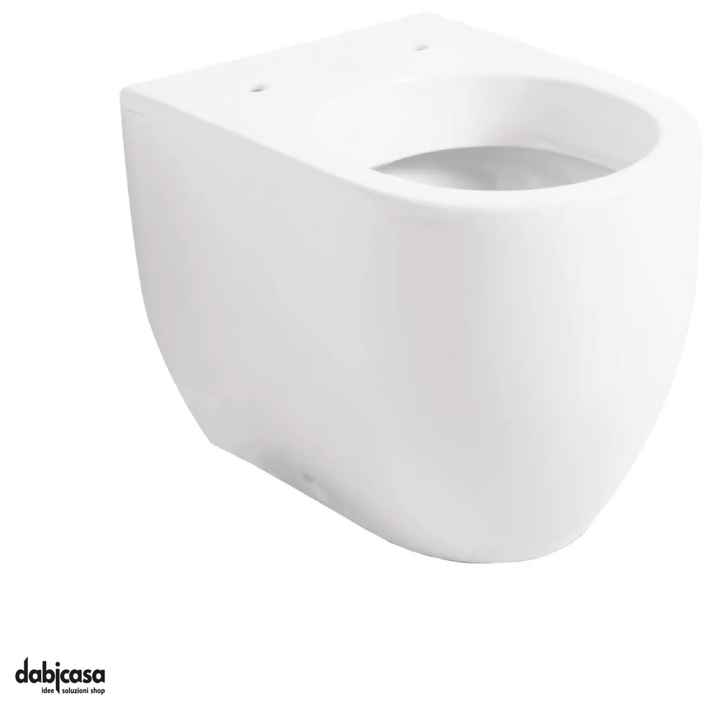 Kerasan "Flo 52" Wc Da Terra Filo Parete Bianco Lucido Con Brida