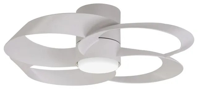 Ventilatore da soffitto Rose bianco, Ø 65 cm, CCT, dimmerabile, MANTRA IP20