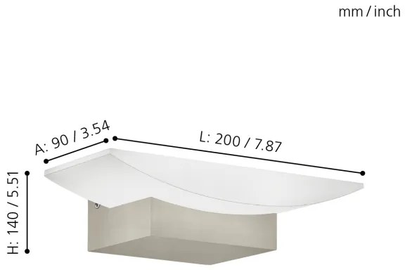 Eglo 96038 - Applique da parete LED METRASS LED/5,6W/230V