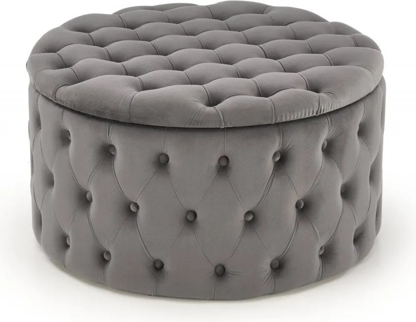 Pouf Nunez in grigio - H40 cm